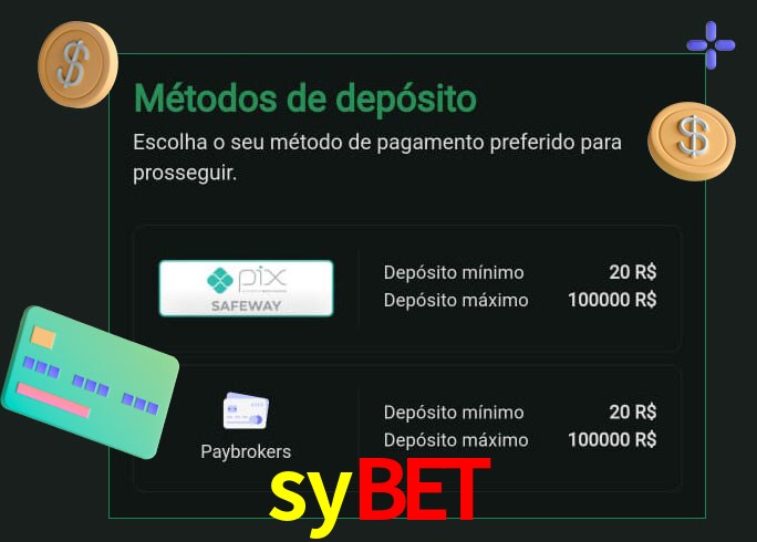 O cassino sybet oferece uma grande variedade de métodos de pagamento